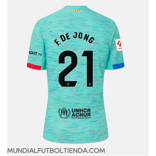 Camiseta Barcelona Frenkie de Jong #21 Tercera Equipación Replica 2023-24 para mujer mangas cortas